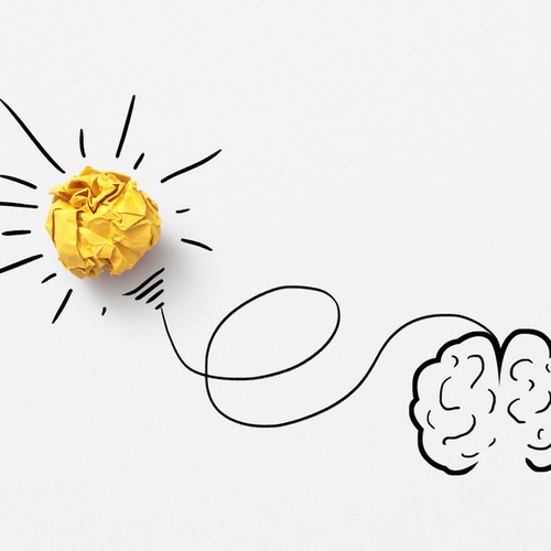 Idee und Denkprozess
Bildunterschrift: Sketch of human brain with lighting paper bulb. By Yaroslav Danylchenko