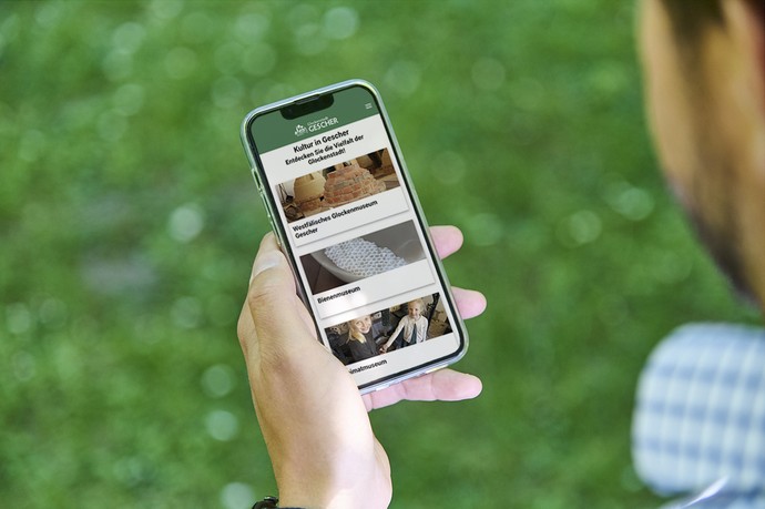 Ansicht der Anwendung auf einem Smartphone